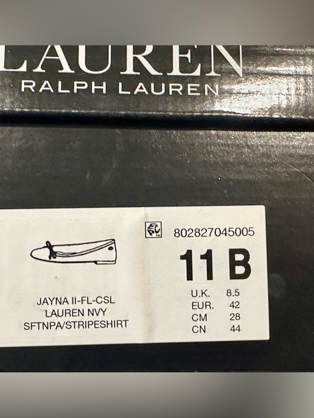 Ralph Lauren Jayna Flats in Navy Stripe-EUC! - Picture 8 of 8